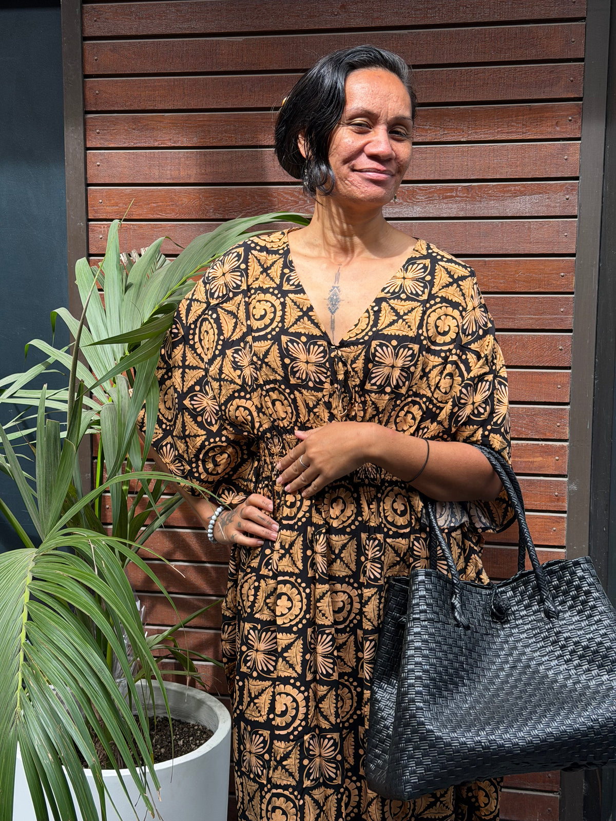 Long Elastic Cotton Kaftan