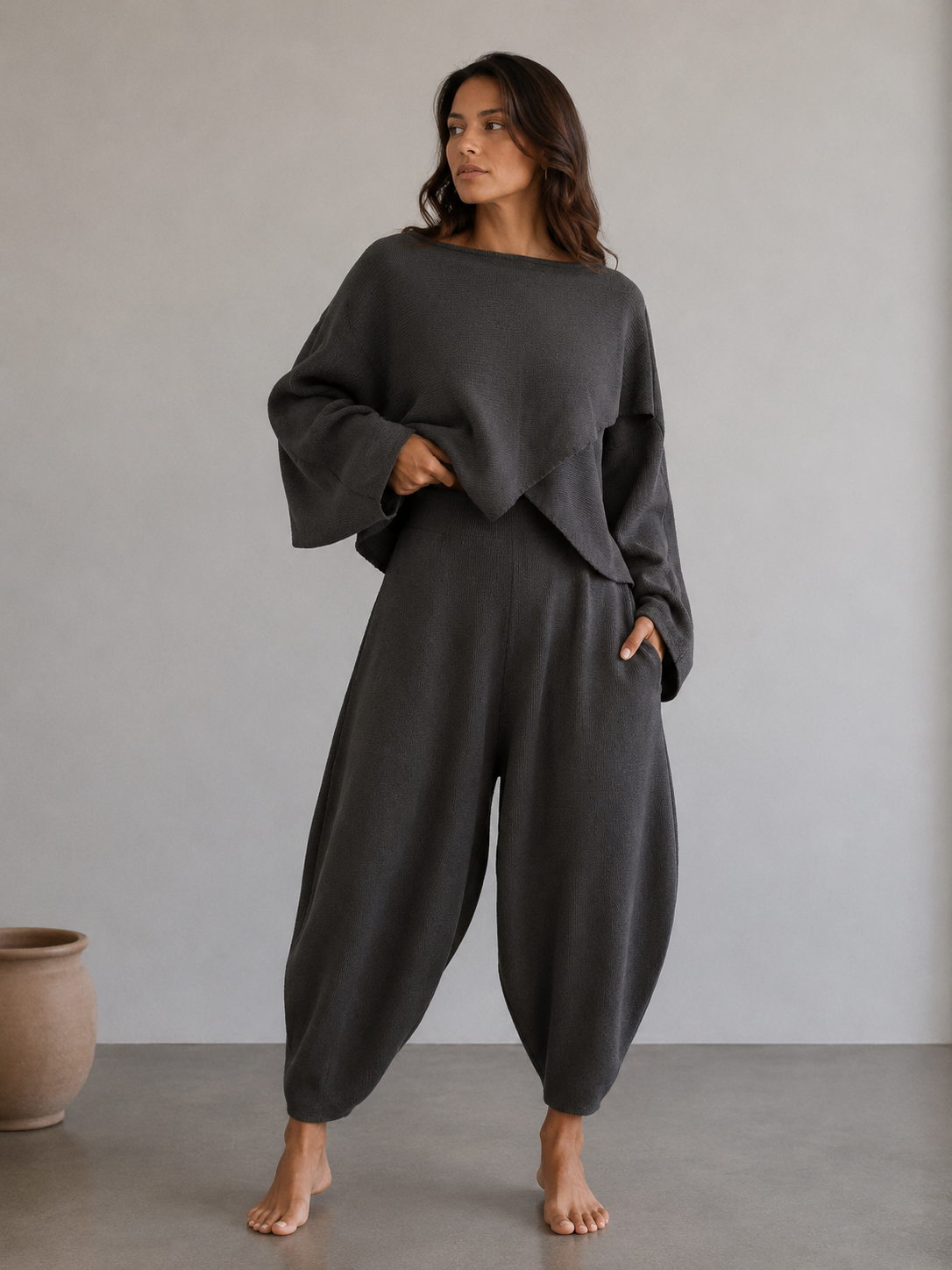 Aladdin Cotton Pants - Relaxed fit Barrel Pants