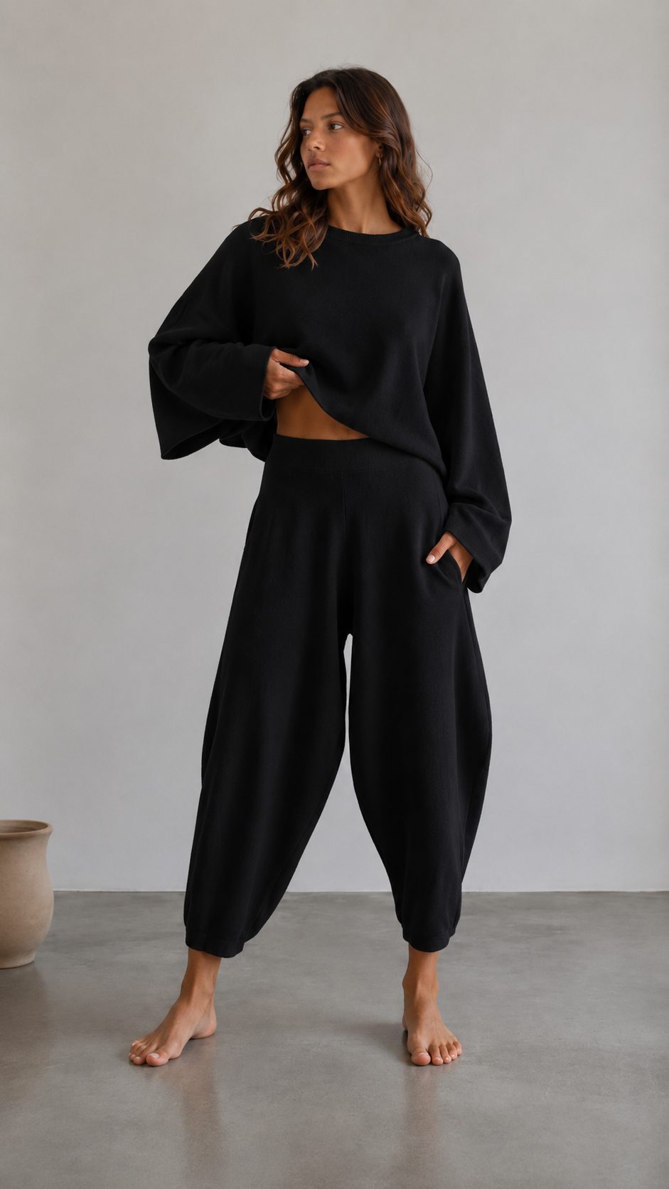 Aladdin Cotton Pants - Relaxed fit Barrel Pants