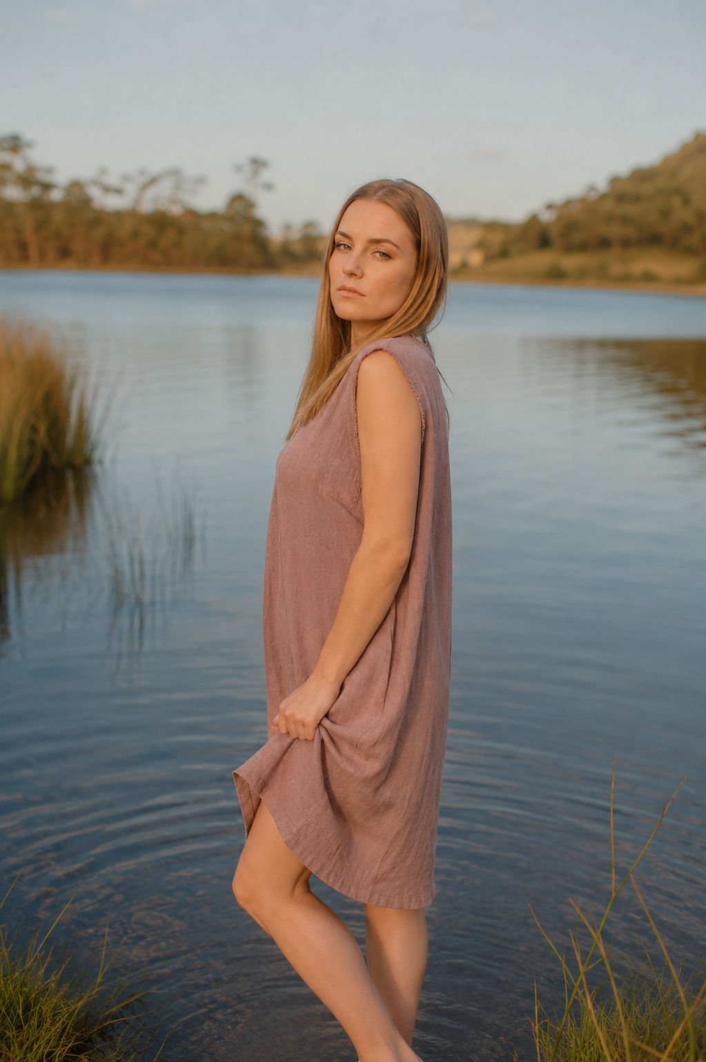 Luna Ramie Pocket Dress Relaxed Fit