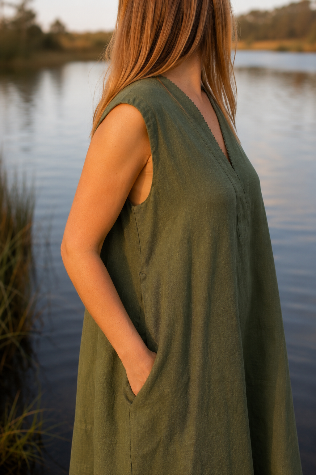 Luna Ramie Pocket Dress Relaxed Fit