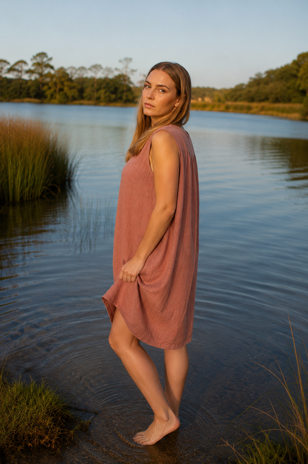Luna Ramie Pocket Dress Relaxed Fit