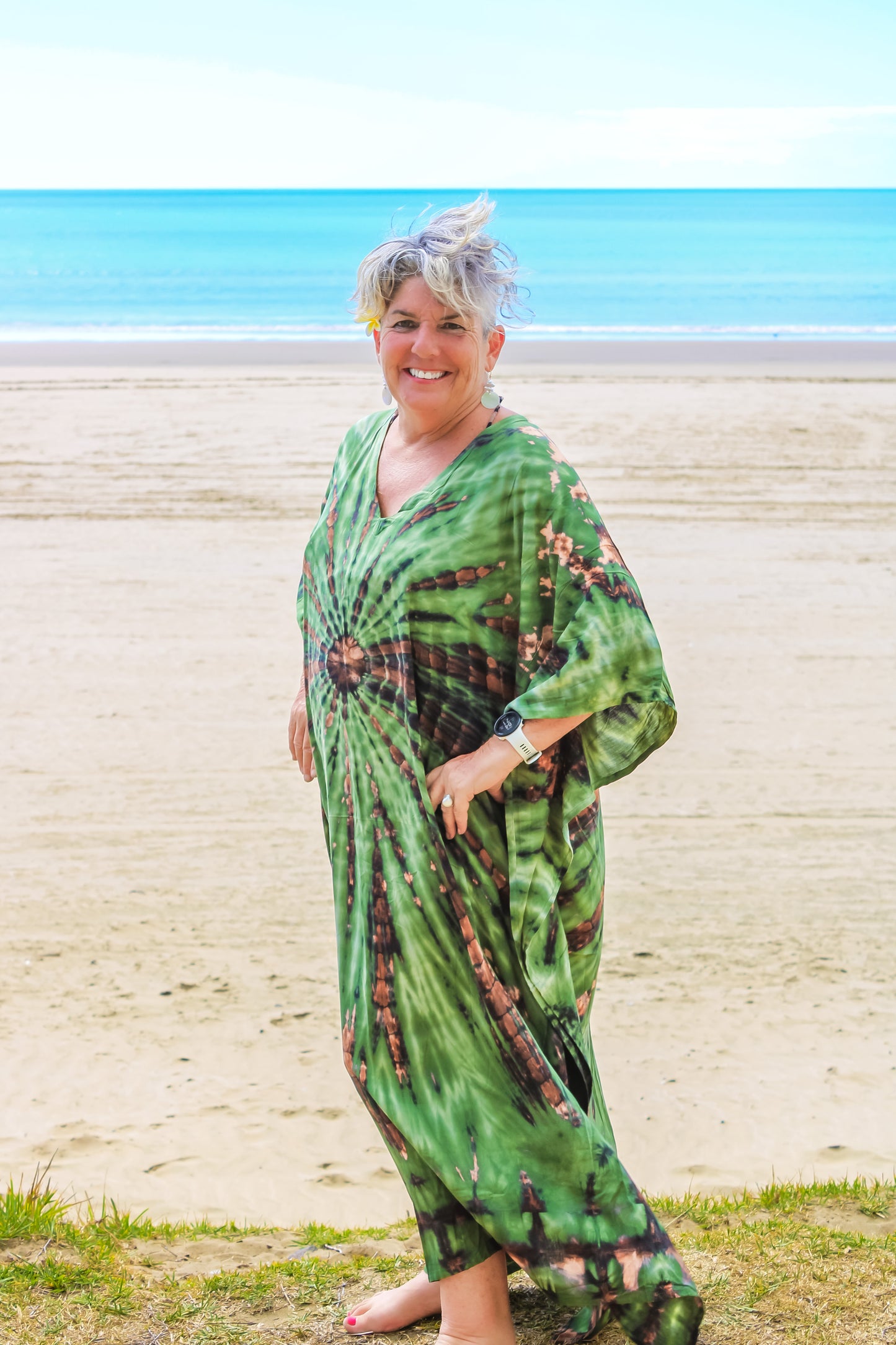 Tie Dye Kaftan Dress