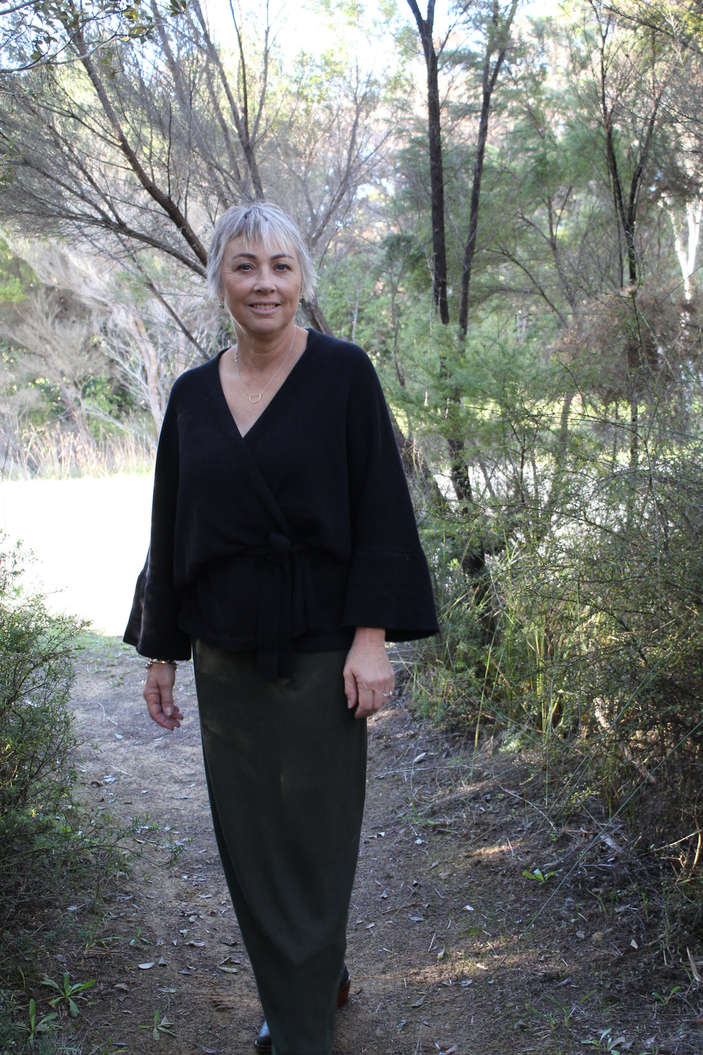 Olive Wrap Cardi