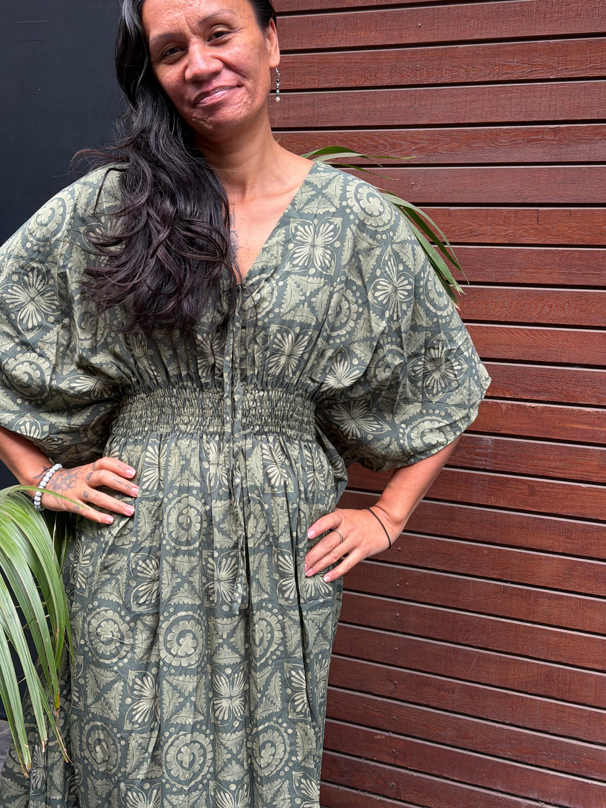 Long Elastic Cotton Kaftan