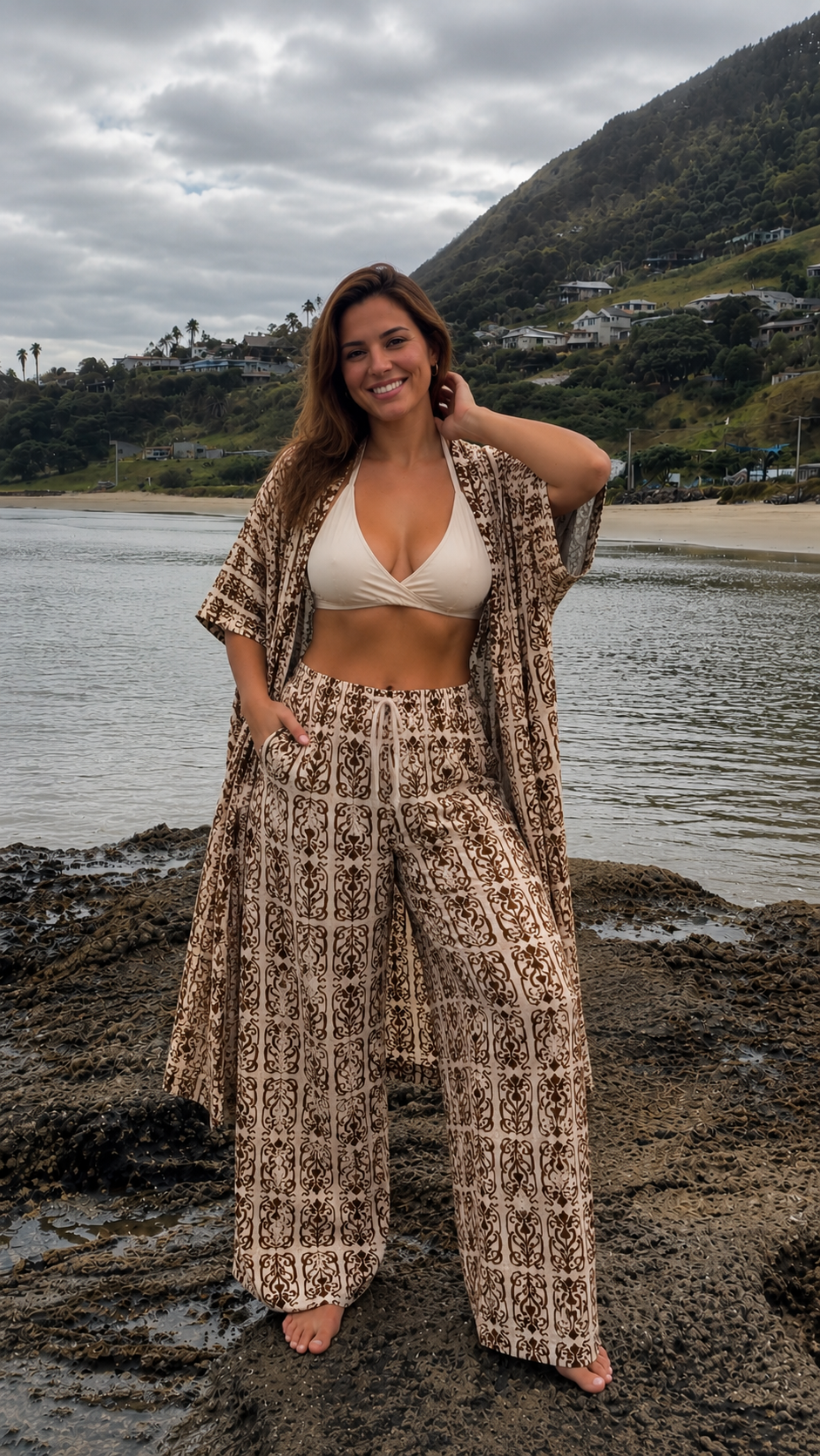 Ramie Cotton Waterfall Jacket