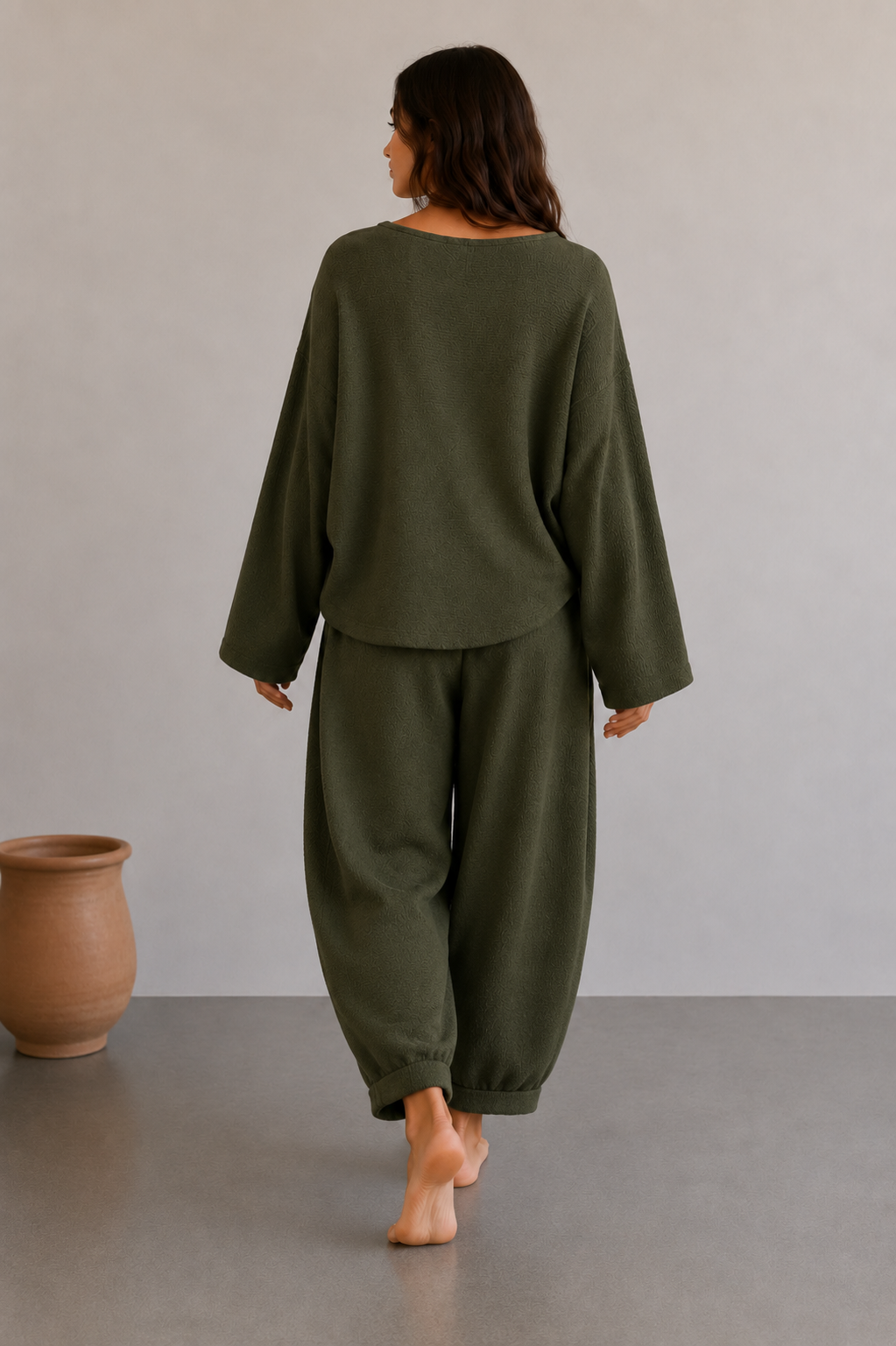 Knitted Cotton Cross Over Jumper