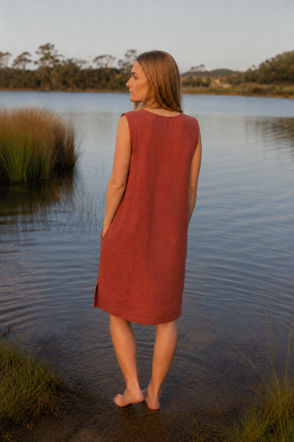 Luna Ramie Pocket Dress Relaxed Fit