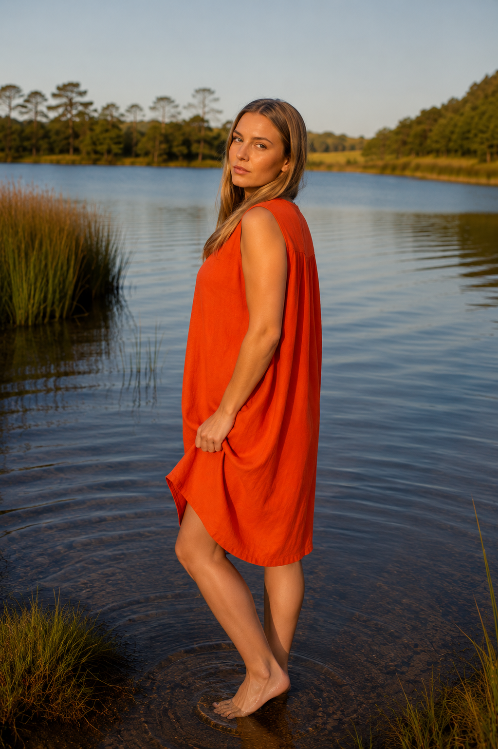 Luna Ramie Pocket Dress Relaxed Fit